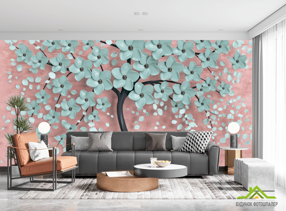 выбрать Фотошпалери М'ятна дерево Фотошпалери 3Д барельєф на стіну