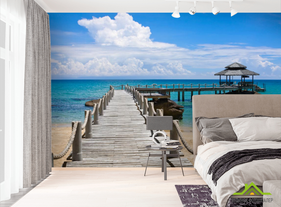 выбрать Фотообои Причал с беседкой Фотообои Причал на стену