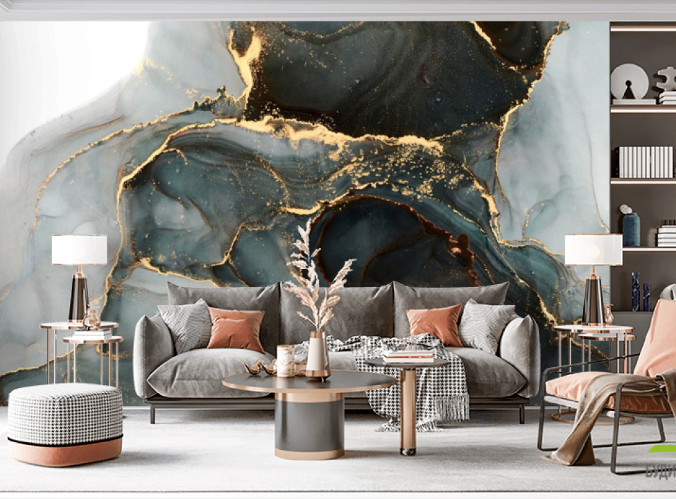 выбрать Фотообои флюид Фотообои с золочением на стену