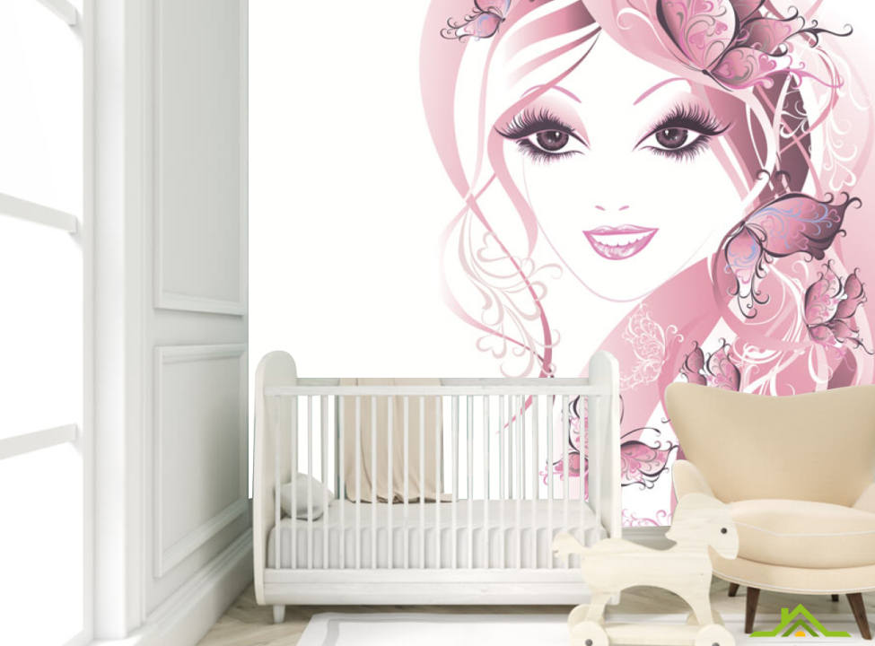 выбрать Фотошпалери Векторна дівчина Фотообої для підлітка на стіну