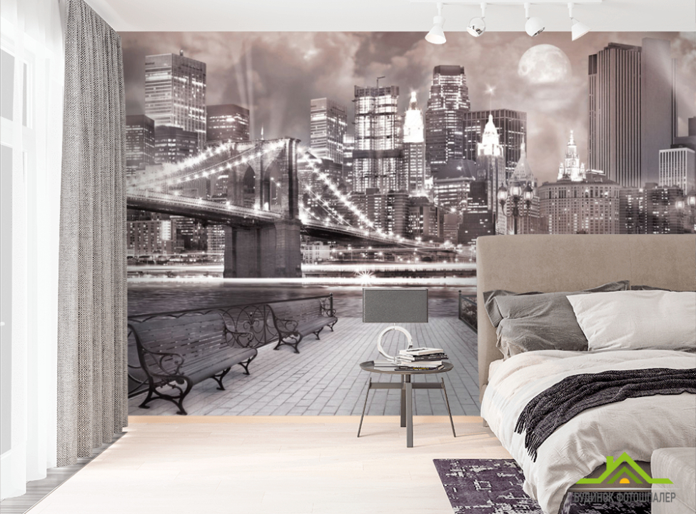 выбрать Фотообои ночной город сепия Фотообои Город на стену