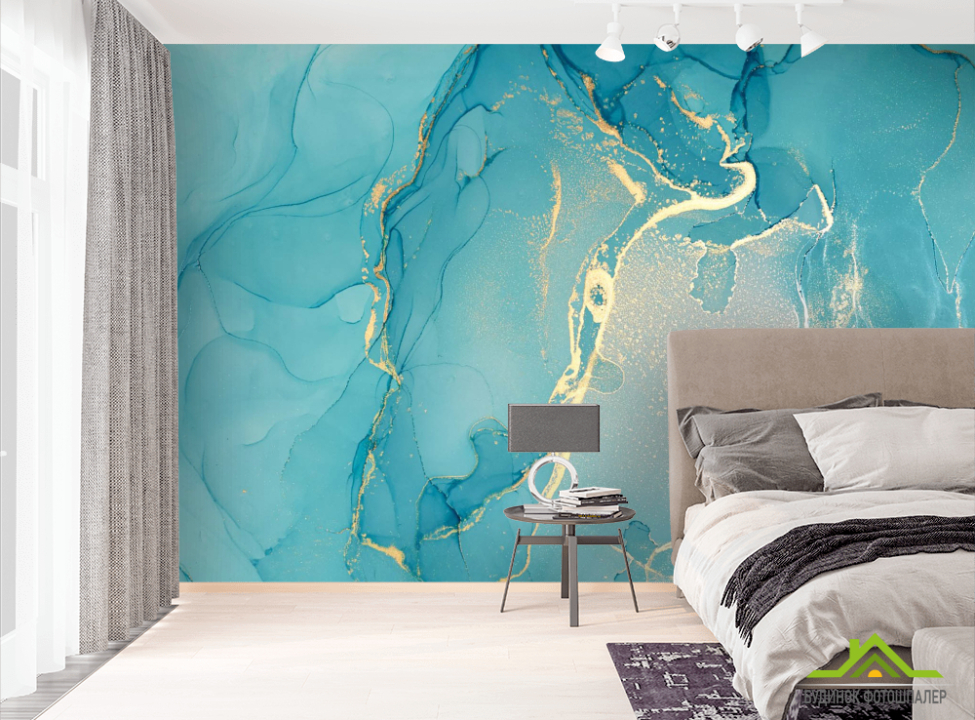 выбрать Фотошпалери Блакитний Fluid art Фотошпалери Fluid art на стіну