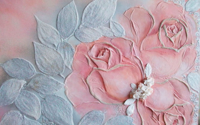 Фотошпалери Квіти барельєф