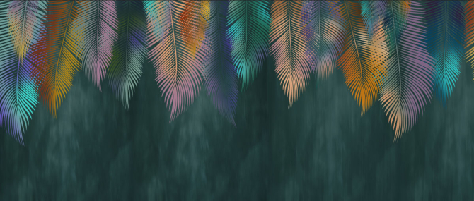 Фотошпалери листя в сірих відтінках