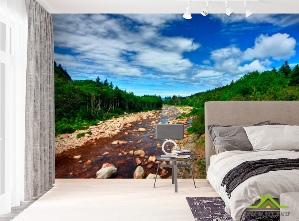 выбрать Фотошпалери Річка, хмари Фотошпалери Природа на стіну