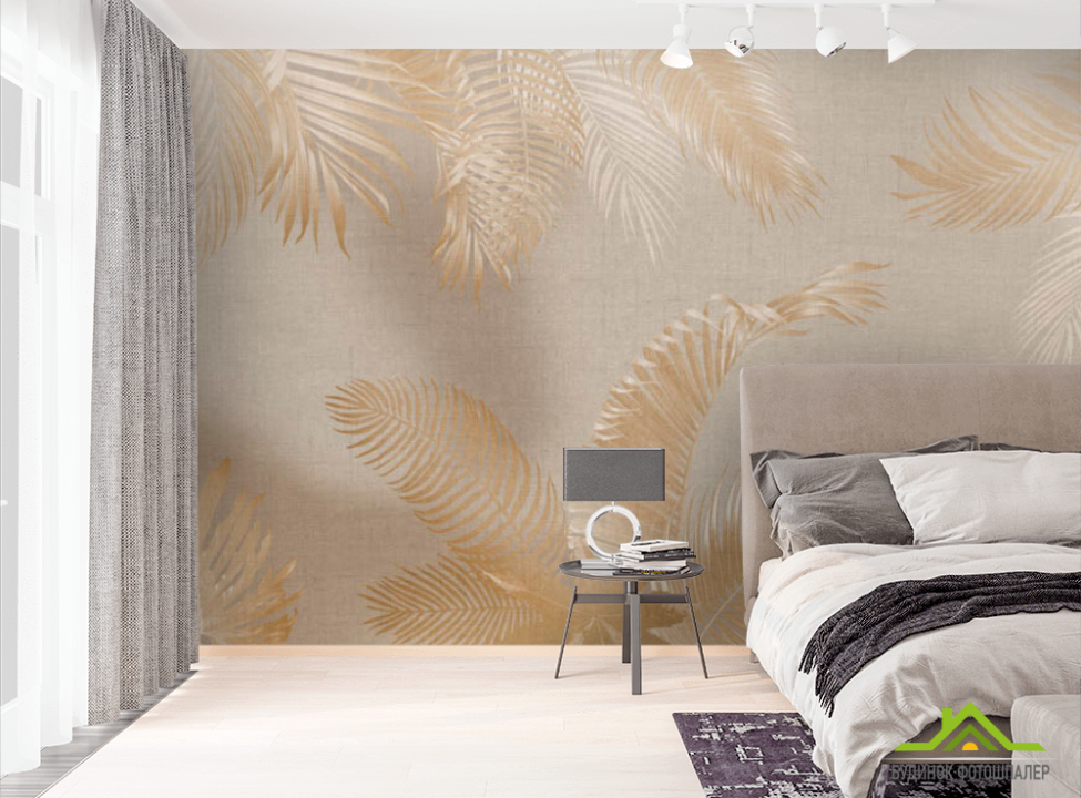 выбрать Фотообои Золотые листья  на стену
