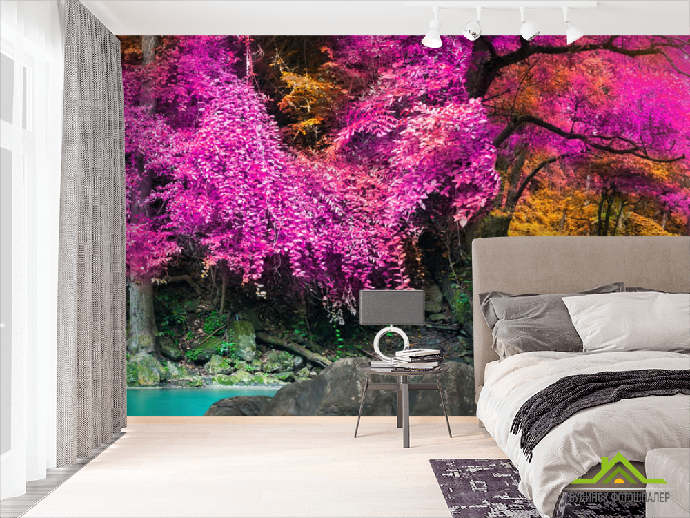 Фотошпалери Рожевий ліс