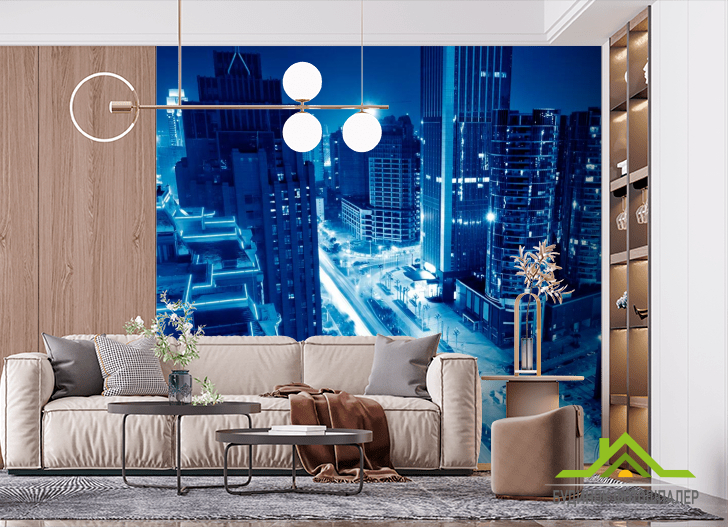 Фотообои Город в синеве