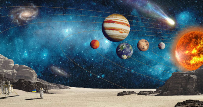 Фотошпалери космонавти в космосі