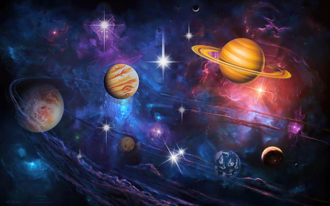 Фотошпалери нескінченний космос