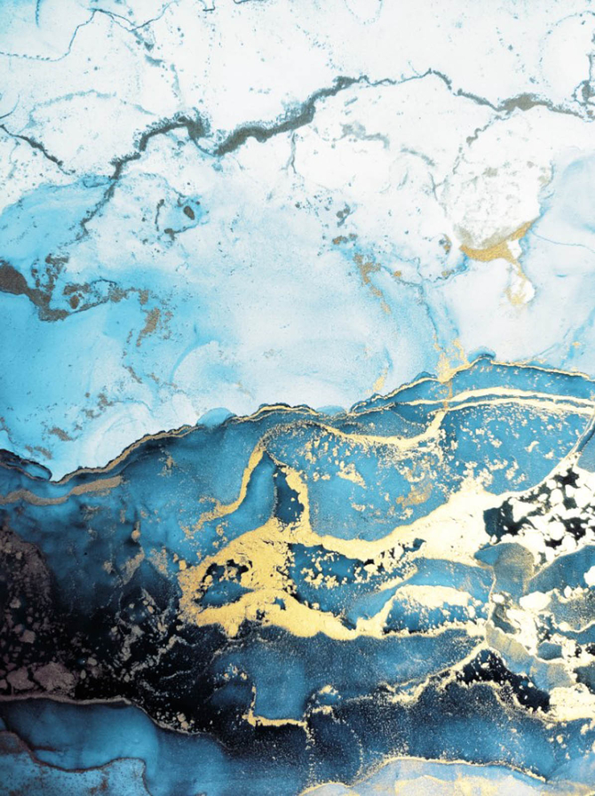 Фотошпалери Синій Fluid art вертикальний