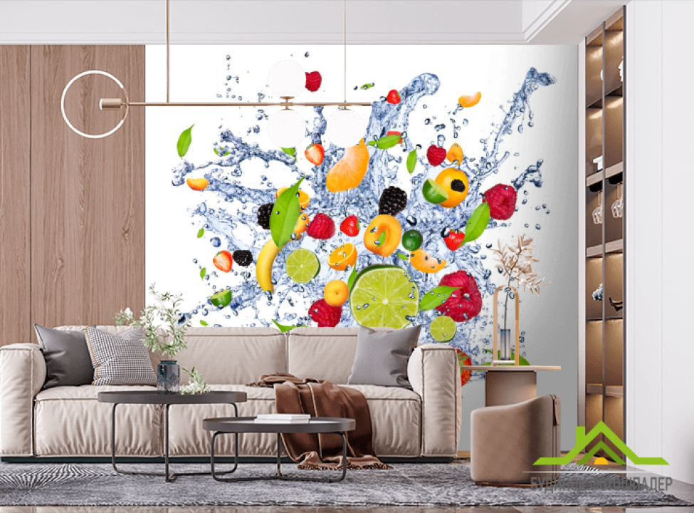 выбрать Фотообои фрукты и вода Фотообои Еда и напитки на стену