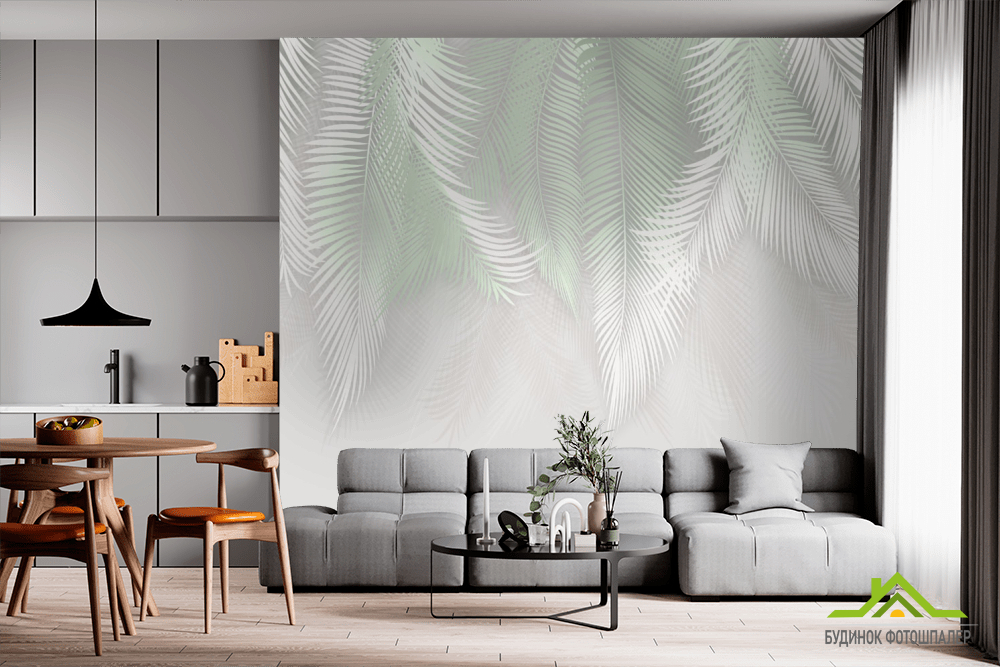 Фотошпалери фреска з листям