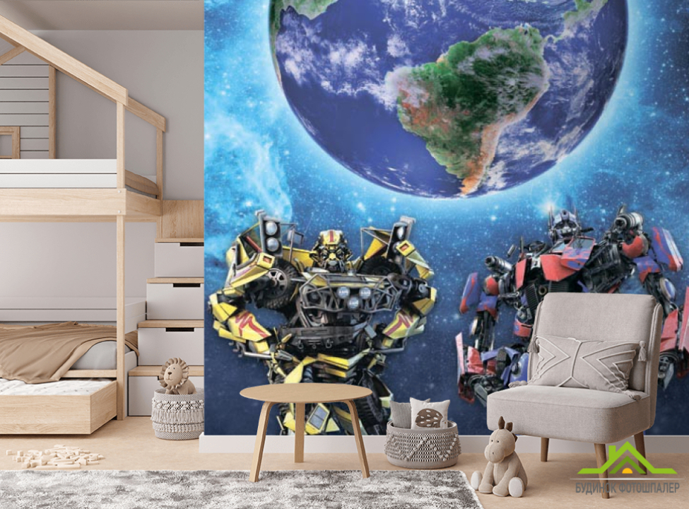 выбрать Фотообои Два железных человека Фотообои Трансформеры на стену