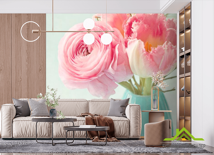 Фотошпалери Букет рожевих троянд