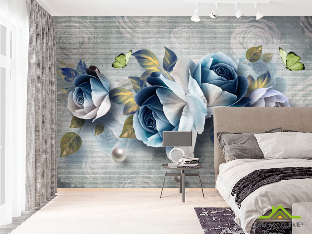 Фотошпалери Сині квіти