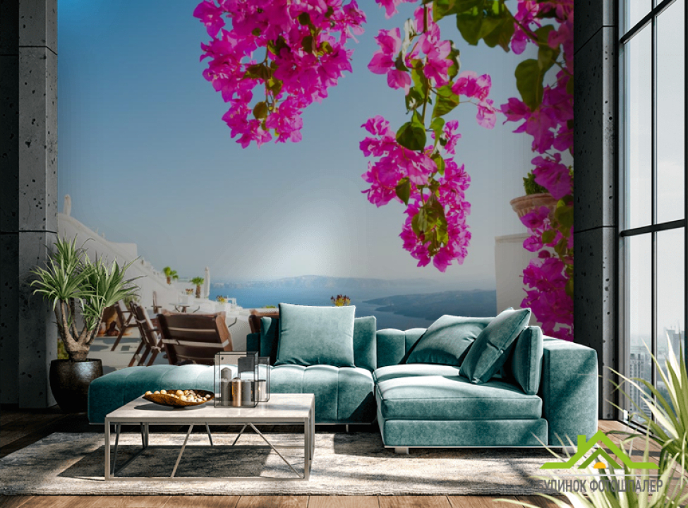 выбрать Фотошпалери стільчики і вид на море Фотошпалери Природа на стіну