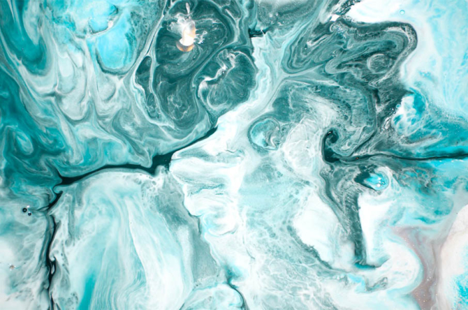 Фотошпалери Fluid art Бірюза