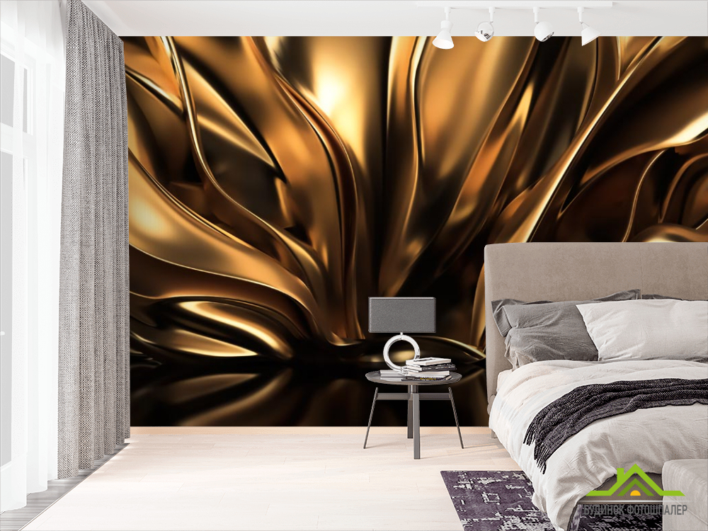 Фотошпалери пзолоченные хвилі