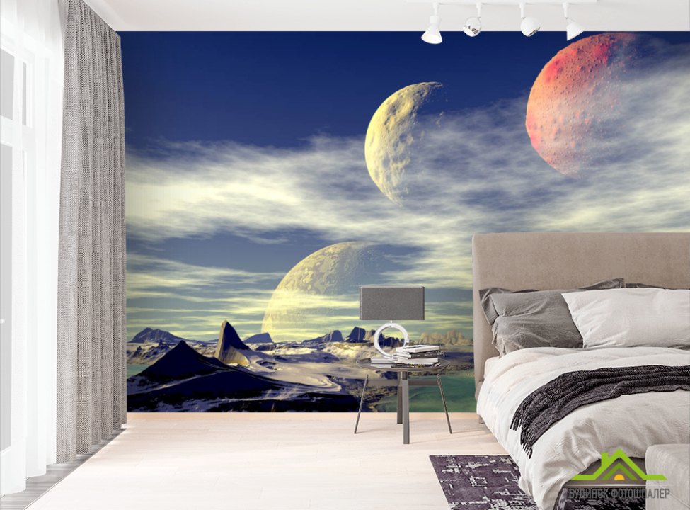 выбрать Фотообои Космическая поверхность Фотообои Космос на стену