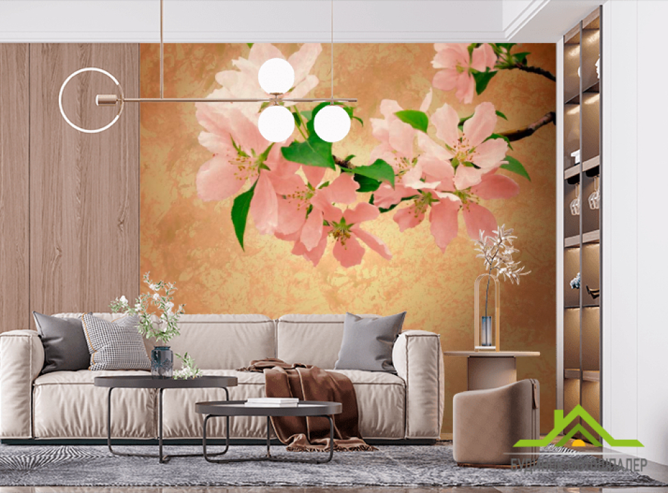 выбрать Фотообои Маленькие кремовые цветы Фотообои Цветы на стену