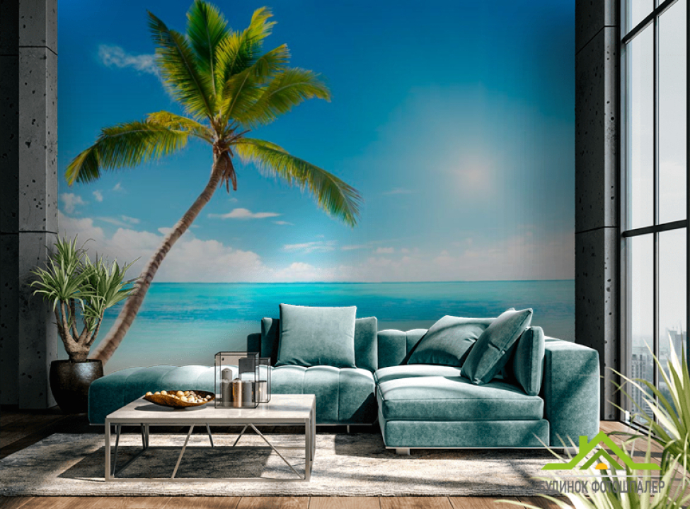 выбрать Фотообои Пальма, солнце, пляж Фотообои Пляж на стену