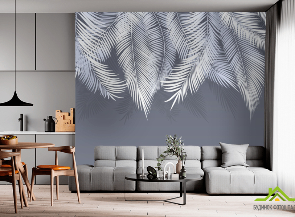 выбрать Фотообои тропические листья Фотообои Дизайнерские листья на стену