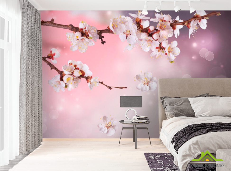 выбрать Фотошпалери Польова вишня цвіте Фотошпалери Вишня на стіну