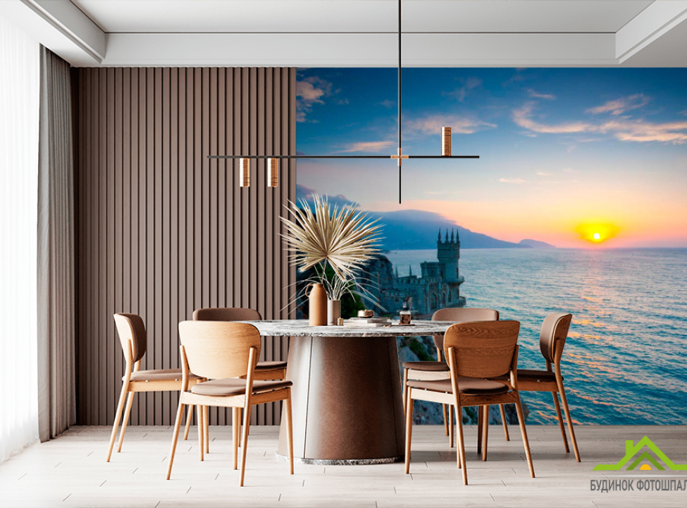 выбрать Фотообои Замок в закате Фотообои Море на стену