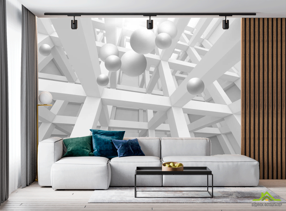 выбрать Фотообои 3д геометрия Фотообои в гостиную на стену