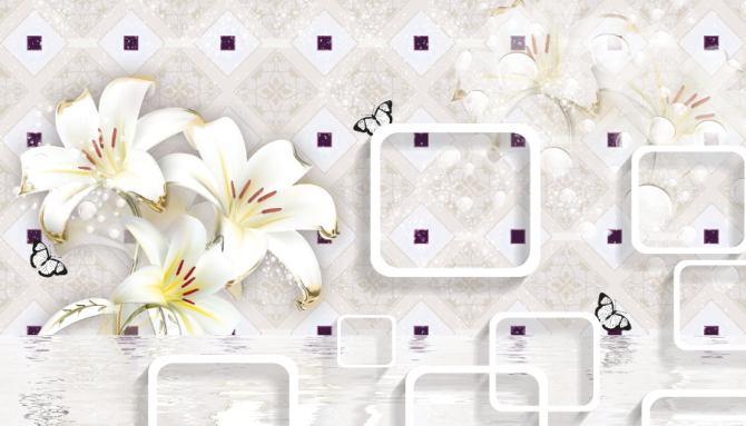 Фотообои 3Д Цветы