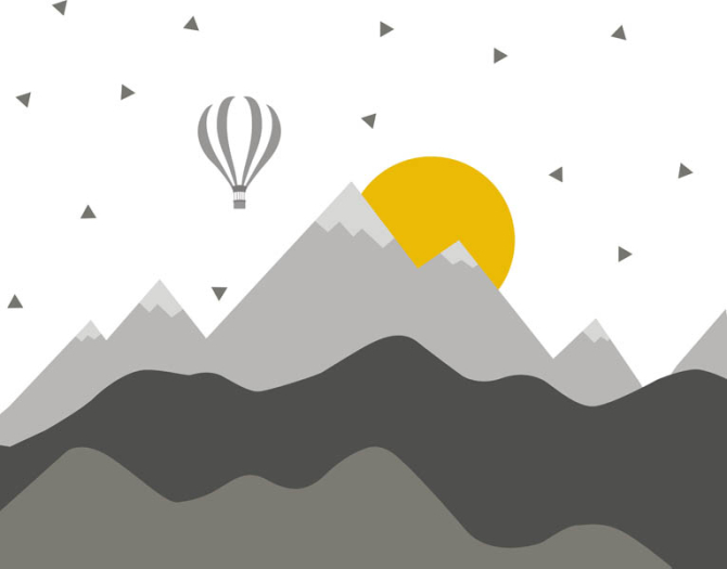 Фотообои Серые горы для детской