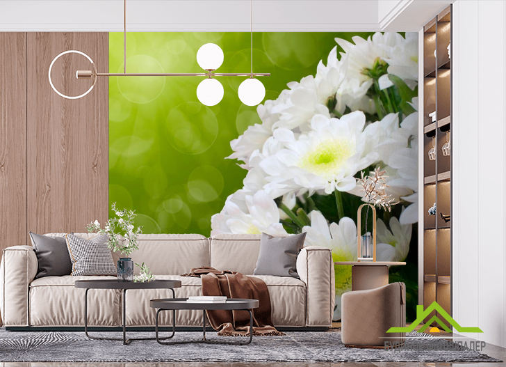 Фотошпалери Білосніжні квіти