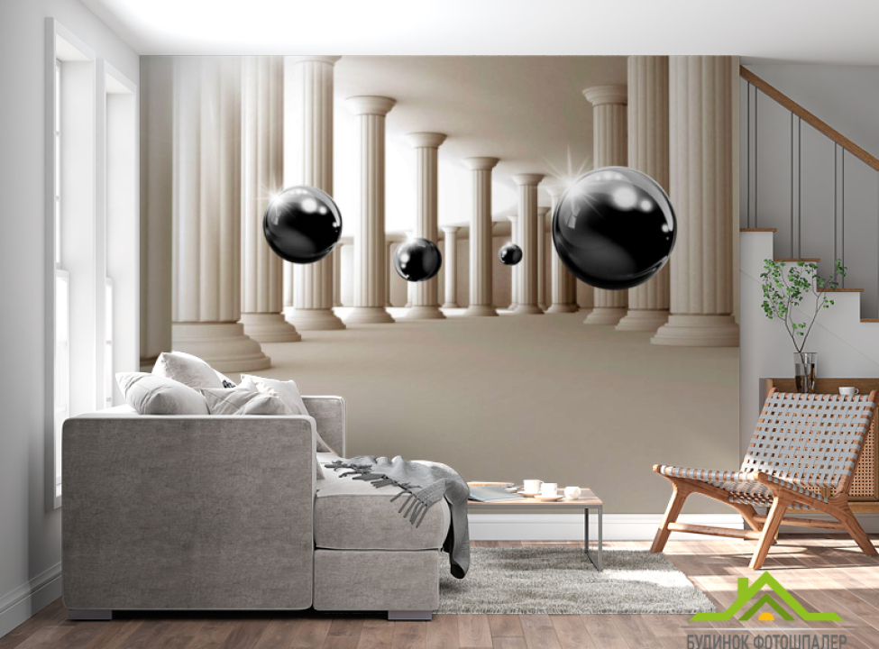 выбрать Фотообои 3д колонны Фотообои Хай Тек на стену