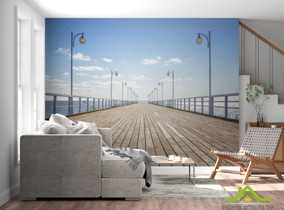 выбрать Фотообои Вид с пирса Фотообои Расширяющие пространство на стену
