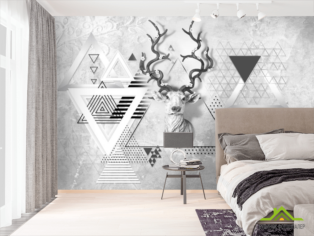 Фотообои Треугольники и олень