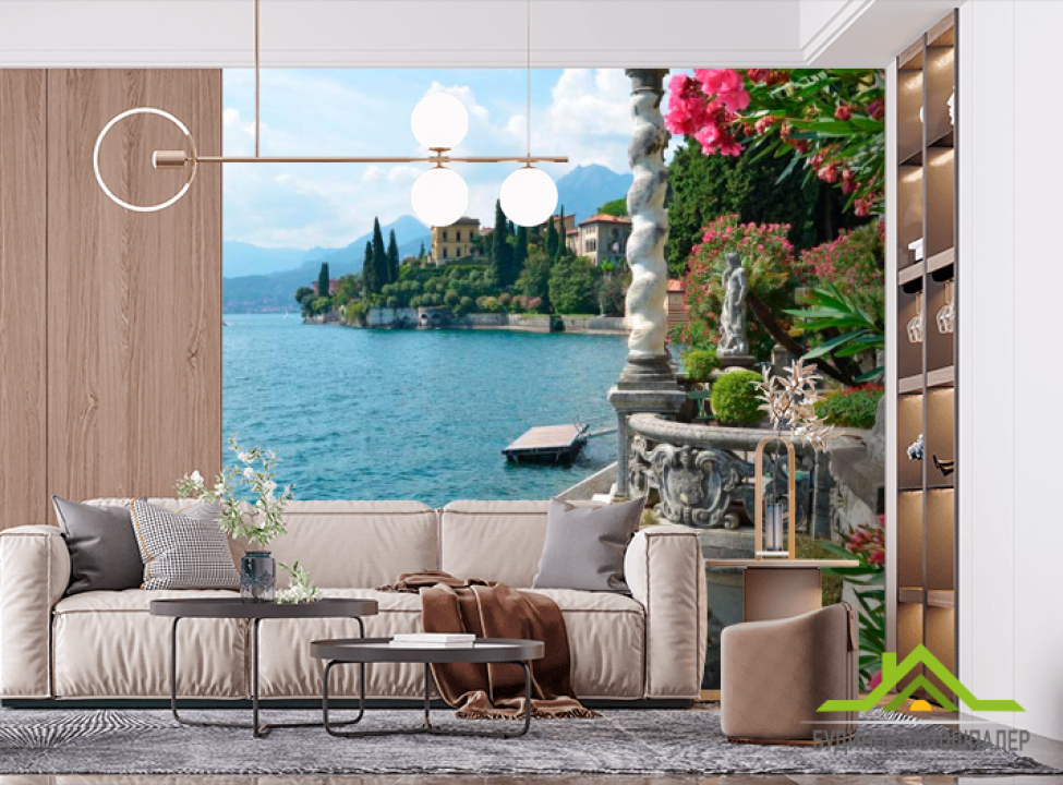 выбрать Фотообои Городок у моря Фотообои Море на стену