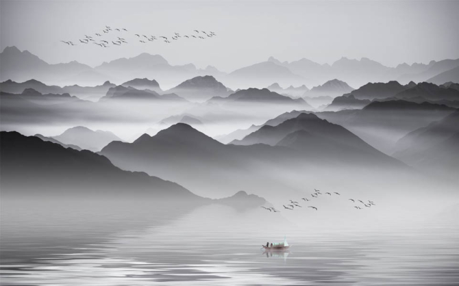 Фотошпалери Чб гори