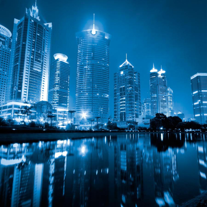 Фотообои Отражение Нью Йорка в водной глади