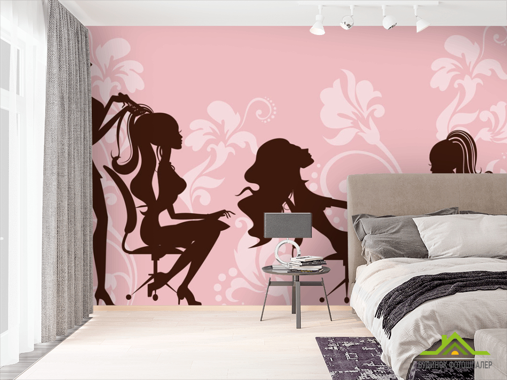 Фотообои Векторные девушки в салоне красоты