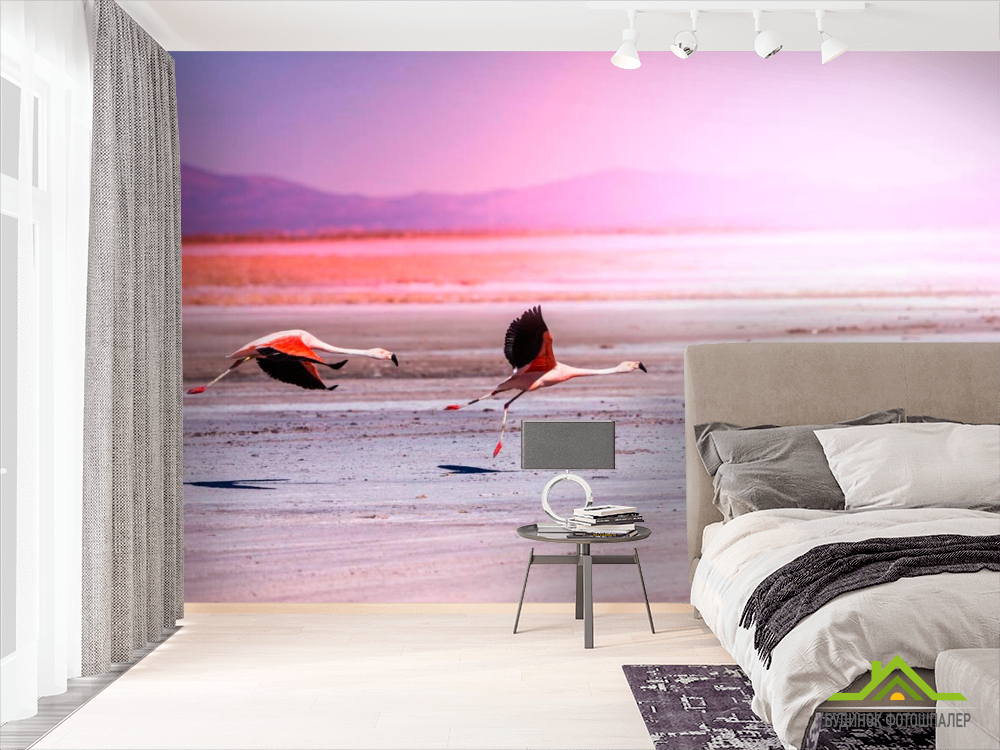 Фотообои Два фламинго