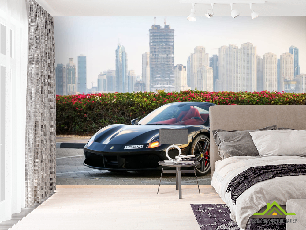 Фотошпалери Чорний порш