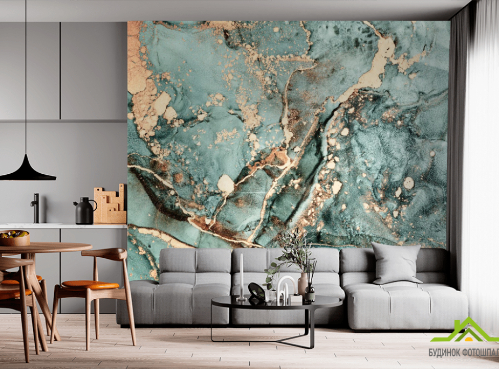 выбрать Фотообои бирюза Фотообои с золочением на стену