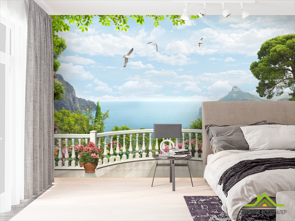 Фотообои Вид с балкона на море