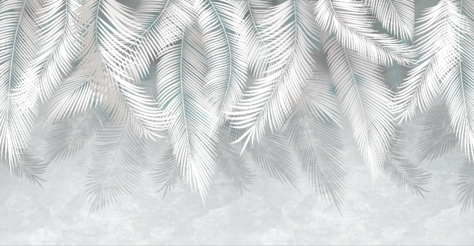 Фотошпалери сірі листя на стіну