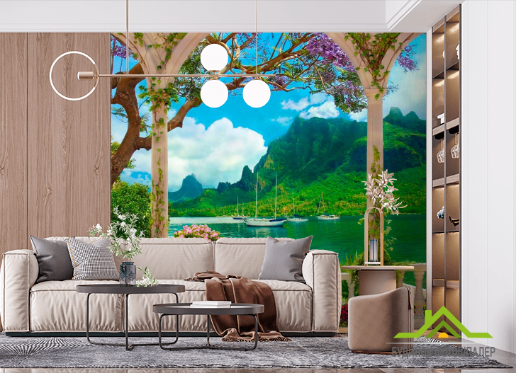 Фотошпалери Арка, вид на гори