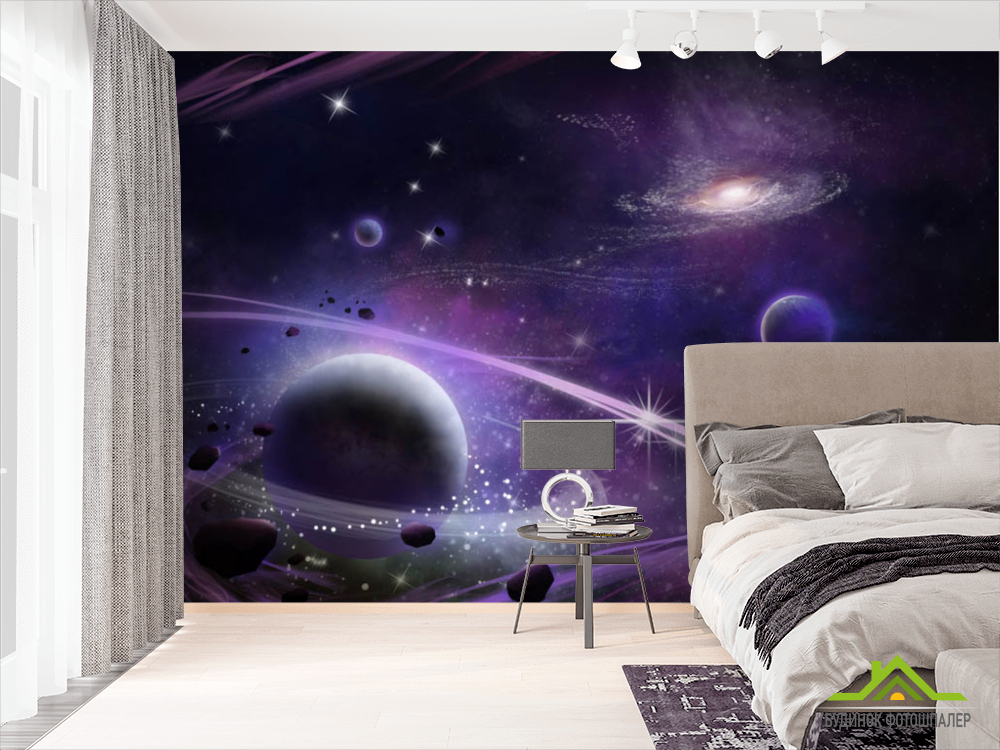 Фотошпалери фіолетові планети
