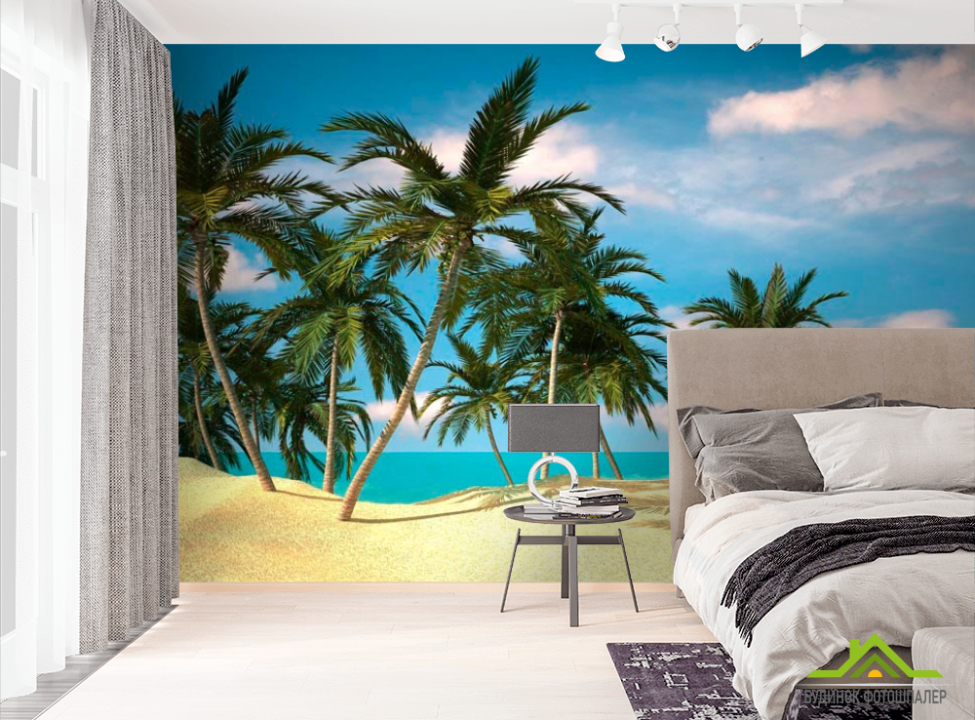 выбрать Фотообои Пальмы и корабль в море Фотообои Пальмы на стену