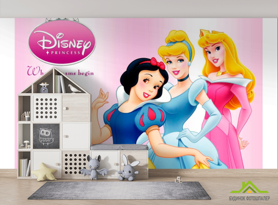 выбрать Фотообои 3 принцессы Фотообои в детскую на стену