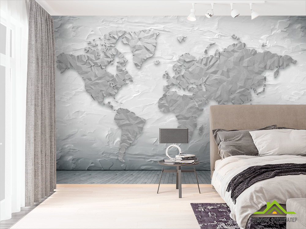Фотообои Серая карта 3Д